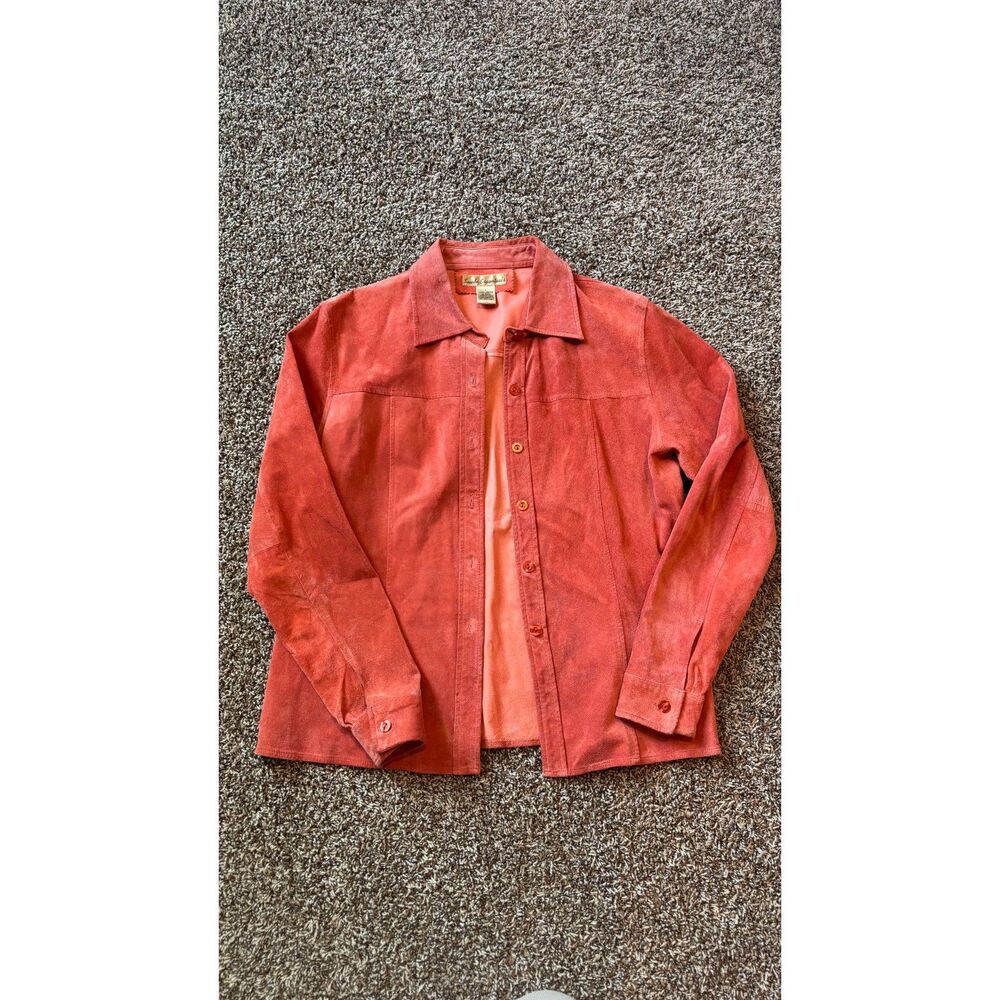 Vintage Orange Suede Jacket